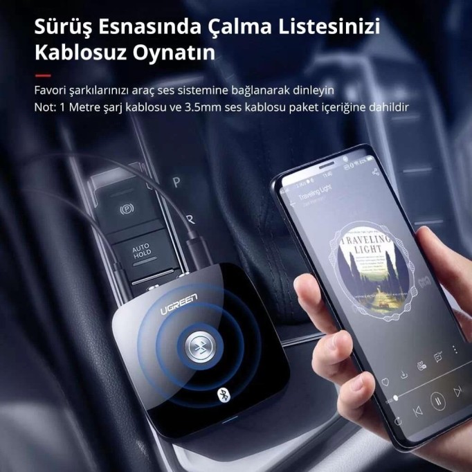 Ugreen Bluetooth 5.0 RCA Aux Ses Adaptörü