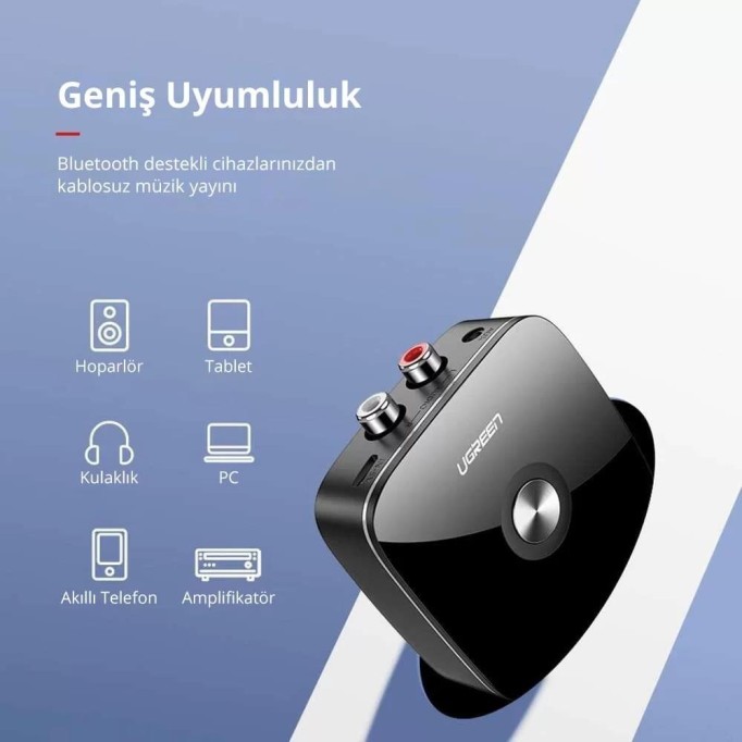 Ugreen Qualcomm Aptx HD Bluetooth 5.1 RCA Aux Ses Adaptörü