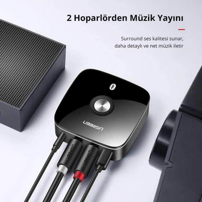 Ugreen Bluetooth 5.0 RCA Aux Ses Adaptörü