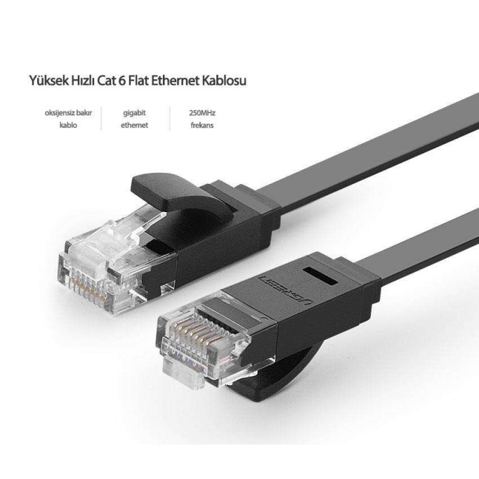 Ugreen CAT 6 Flat Ethernet Kablosu 20 Metre