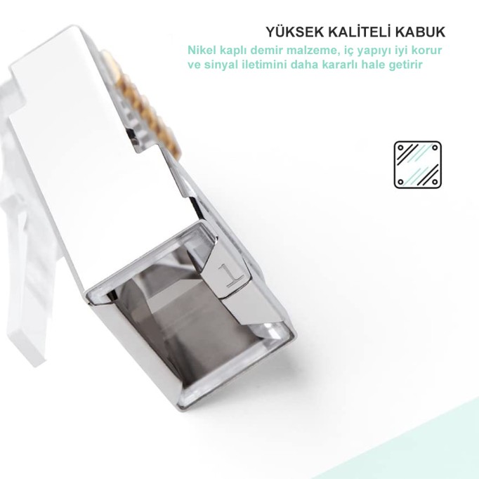Ugreen Cat6 RJ45 Metal Konnektör 10 Adet