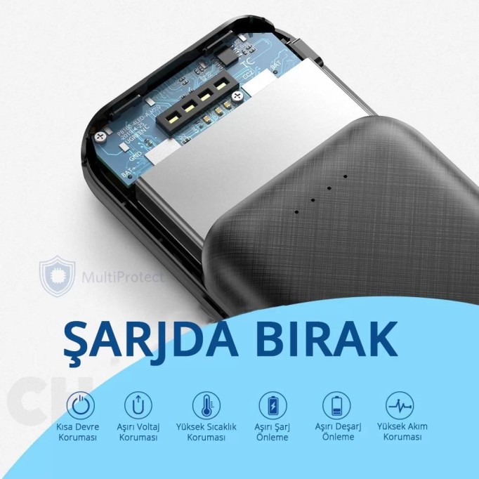 Ugreen Çift USB Çıkışlı 10000mAh Taşınabilir Şarj Cihazı Powerbank