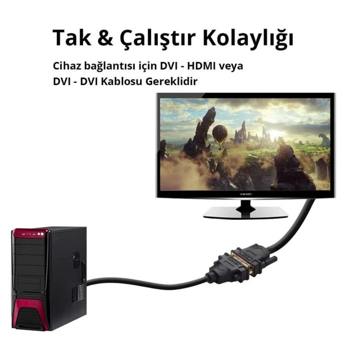 Ugreen DisplayPort Erkek to DVI 24+5 Dişi Çevirici Dönüştürücü 15 CM