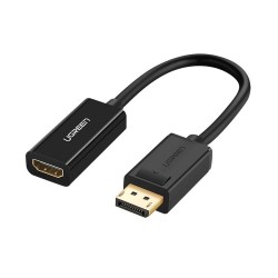 Siyah Ugreen DisplayPort to HDMI 1080P Dönüştürücü Adaptör Siyah