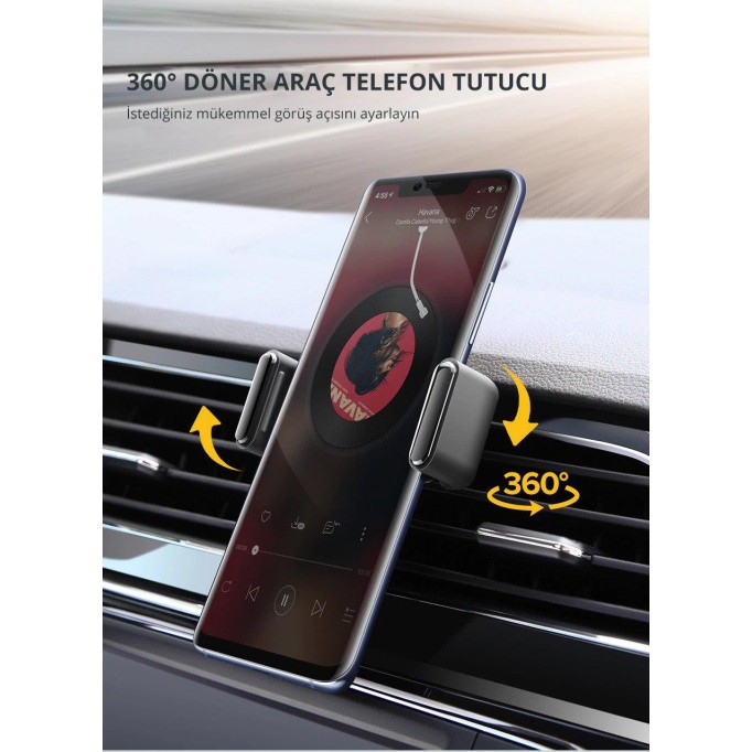 Ugreen Evrensel Araç İçi Havalandırma Izgarası Telefon Tutucu