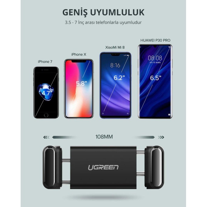 Ugreen Evrensel Araç İçi Havalandırma Izgarası Telefon Tutucu