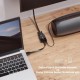 Ugreen Flat Kablolu HDMI to VGA AUX Dönüştürücü Siyah