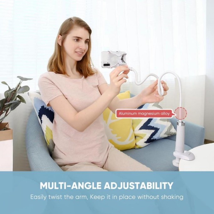 Ugreen Flexible Esnek Yatak Masa Telefon Tutucu Beyaz 90cm Ugreen Flexible Esnek Yatak Masa Telefon Tutucu Beyaz 90cm