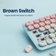 Ugreen FUN+ Brown Switch Bluetooth Kablosuz İngilizce Mekanik Q Klavye Rainbow