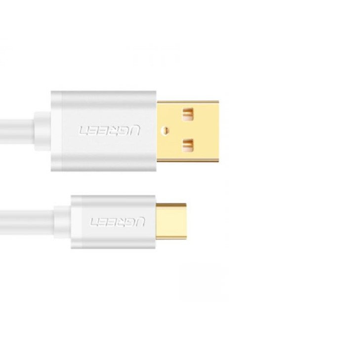 UGREEN Gold Plated USB Type-C Şarj Kablosu Beyaz / 100 Cm