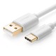 UGREEN Gold Plated USB Type-C Şarj Kablosu Beyaz / 150 Cm