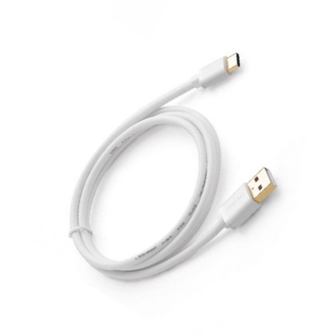 UGREEN Gold Plated USB Type-C Şarj Kablosu Beyaz / 300 Cm