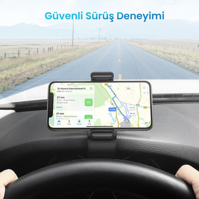 Ugreen Gösterge Paneli için Gövde Üstü Klipsli Araç içi Telefon Tutucu