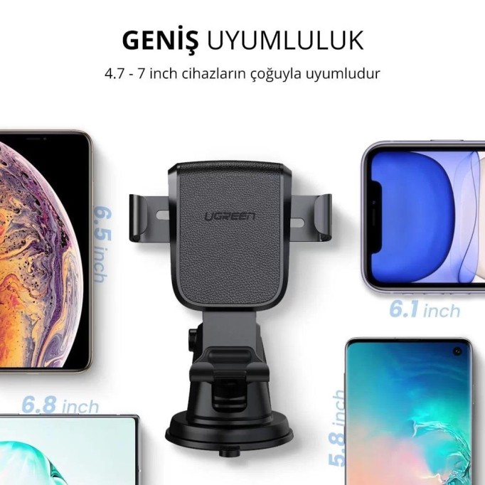 Ugreen Gravity Ayarlanabilir Araç içi Vantuzlu Telefon Tutucu