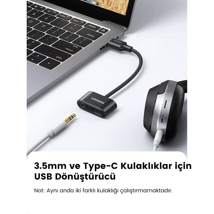 Ugreen Harici USB to Type-C 3.5mm Aux Girişli USB Ses Kartı