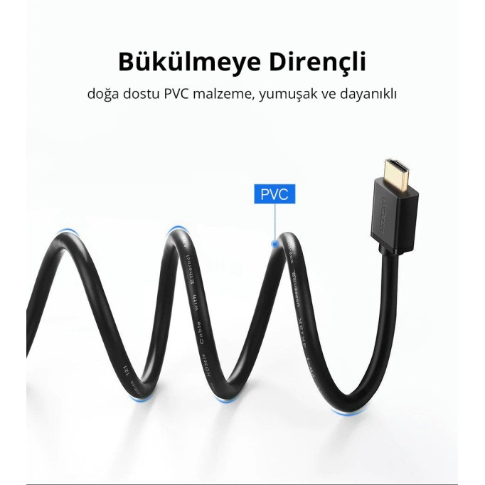 UGREEN HD104 Yüksek Hızlı 4K HDMI Kablo 1 Metre