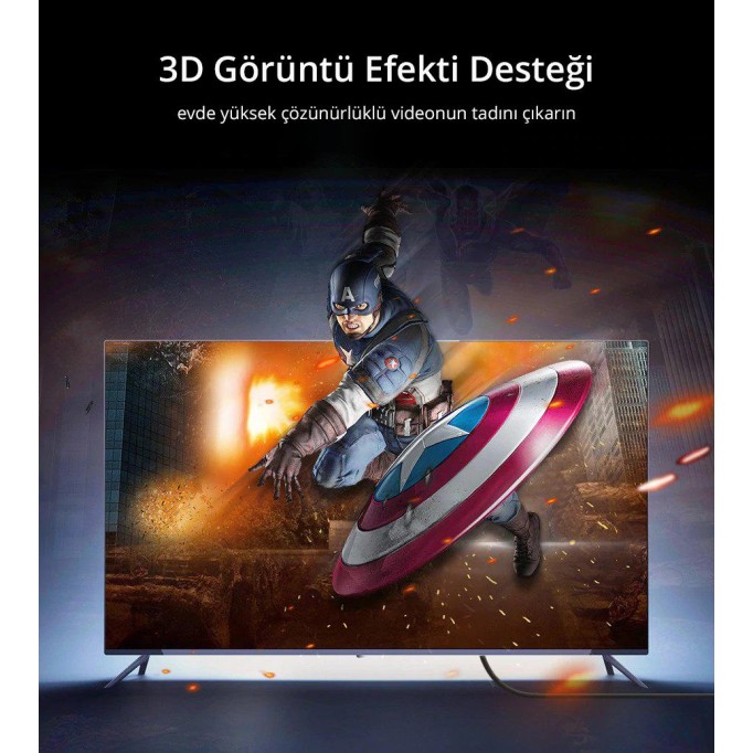 UGREEN HD104 Yüksek Hızlı 4K HDMI Kablo 1 Metre