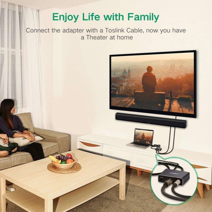 Ugreen HDMI To HDMI Optik ve 3.5mm Ses Dönüştürücü