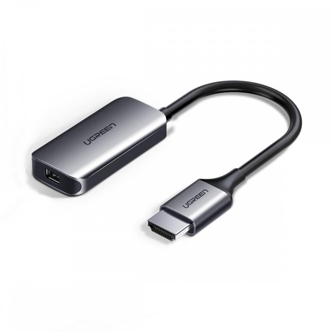 Ugreen HDMI to Mini DP 4K Ses ve Görüntü Aktarım Adaptör Gri