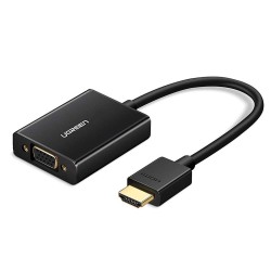 Siyah Ugreen HDMI to VGA AUX Dönüştürücü Siyah