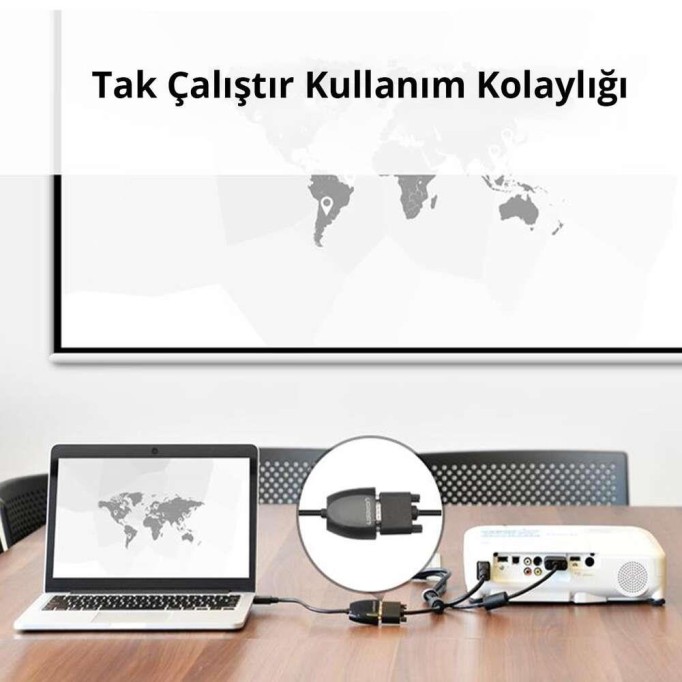 Ugreen HDMI to VGA Dişi Çevirici Adaptör Siyah Ugreen HDMI to VGA Dişi Çevirici Adaptör Siyah