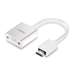 Beyaz Ugreen HDMI to VGA Dişi Çevirici Dönüştürücü Adaptör Beyaz