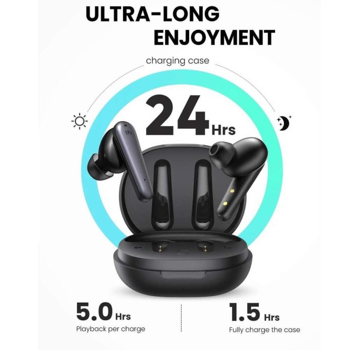 Ugreen Hi Tune T1 Bluetooth 5.0 TWS Kablosuz Kulakiçi Kulaklık Siyah