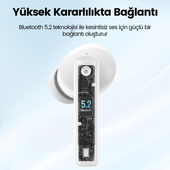 Ugreen HiTune T3 ANC / Ambiyans TWS Kablosuz Bluetooth 5.2 Kulaklık Beyaz