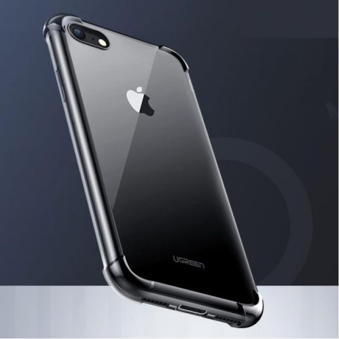Ugreen iPhone 7 ve iPhone 8 Koruyucu Silikon Telefon Kılıfı Şeffaf Siyah Ugreen iPhone 7 ve iPhone 8 Koruyucu Silikon Telefon Kılıfı Şeffaf Siyah