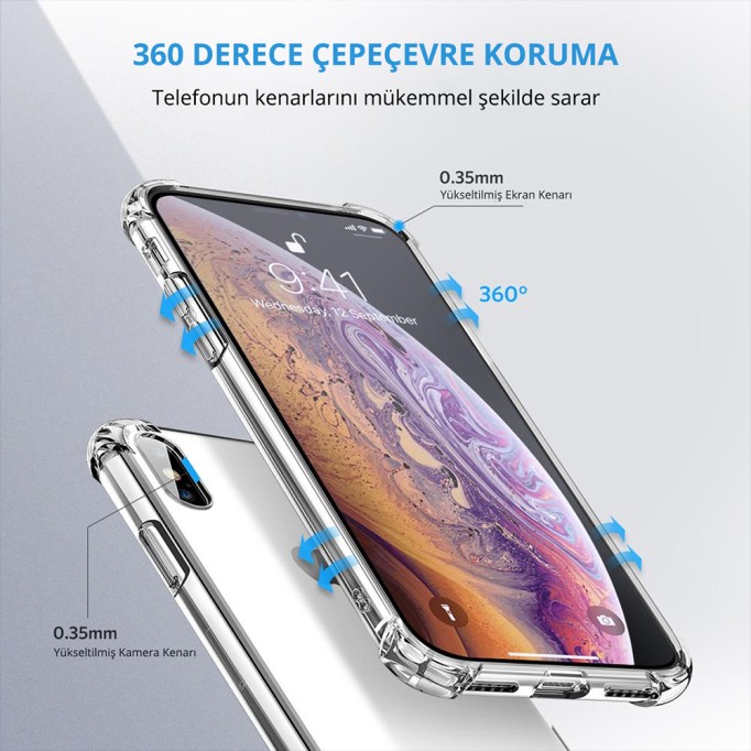 Ugreen iPhone X ve iPhone XS Koruyucu Silikon Telefon Kılıfı Siyah Ugreen iPhone X ve iPhone XS Koruyucu Silikon Telefon Kılıfı Siyah