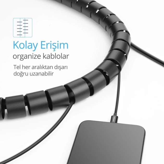 UGREEN Kablo Koruyucu ve Düzenleyici Spiral 5 Metre
