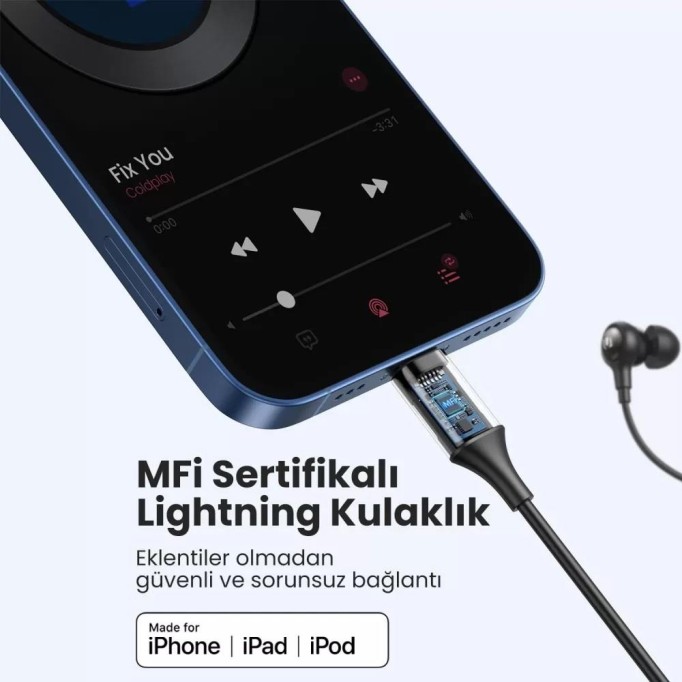 Ugreen Lightning iPhone iPad Kulak içi Kablolu Kulaklık