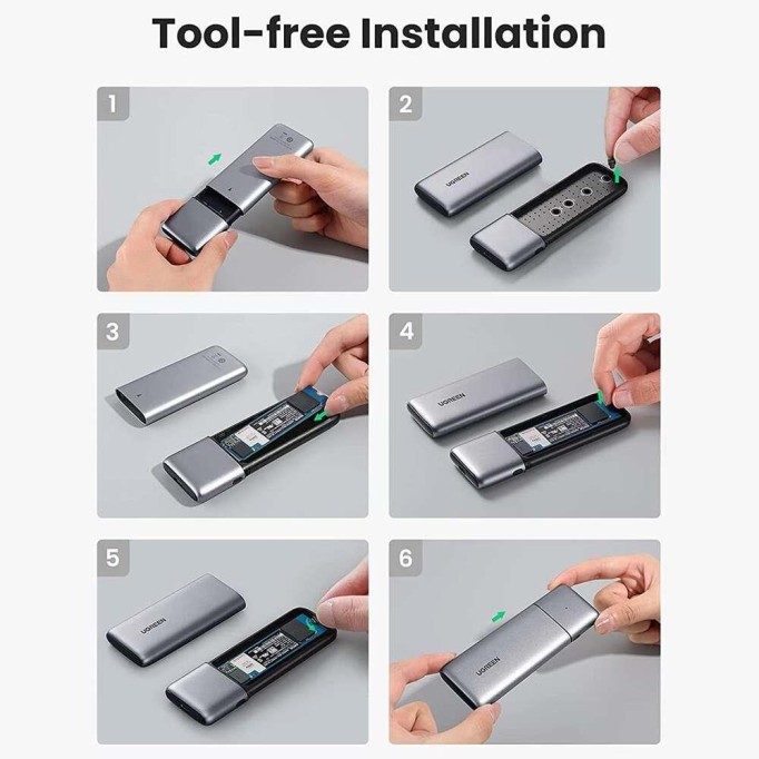 Ugreen M.2 NVME SATA USB-C 3.1 Gen2 SSD Disk Kutusu