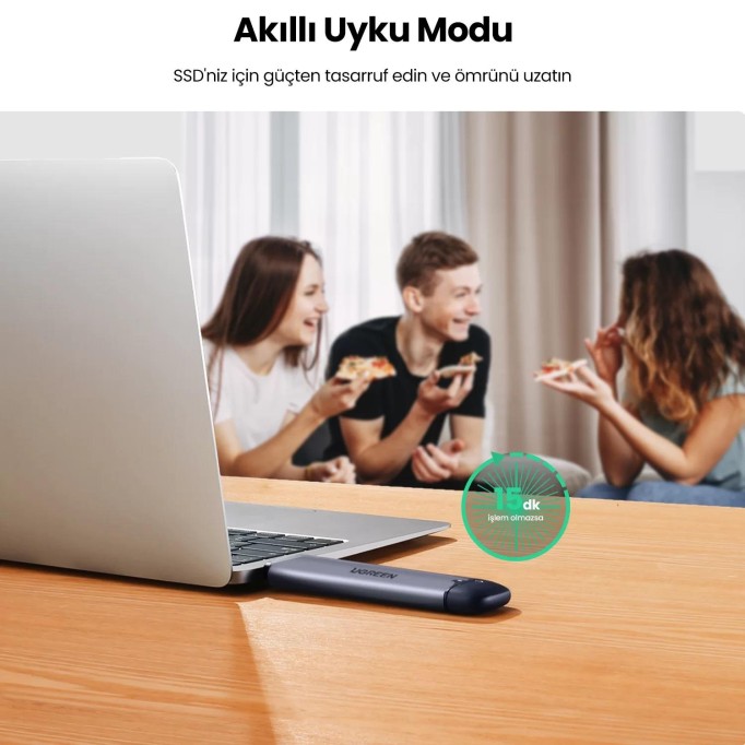 Ugreen M.2 NVME USB-A USB-C 3.1 Gen 2 M ve B + M KEY SSD Disk Kutusu