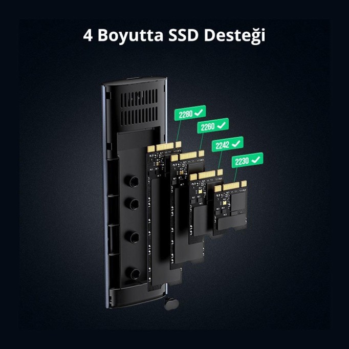 Ugreen M.2 Sata NGFF SSD USB 3.1 5Gbps Type-C Gen1 B-Key M+B Key Disk Kutusu