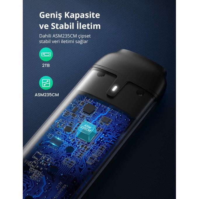 Ugreen M.2 Sata SSD NGFF USB-A USB-C 3.1 Gen 2 KEY B / B + M Disk Kutusu