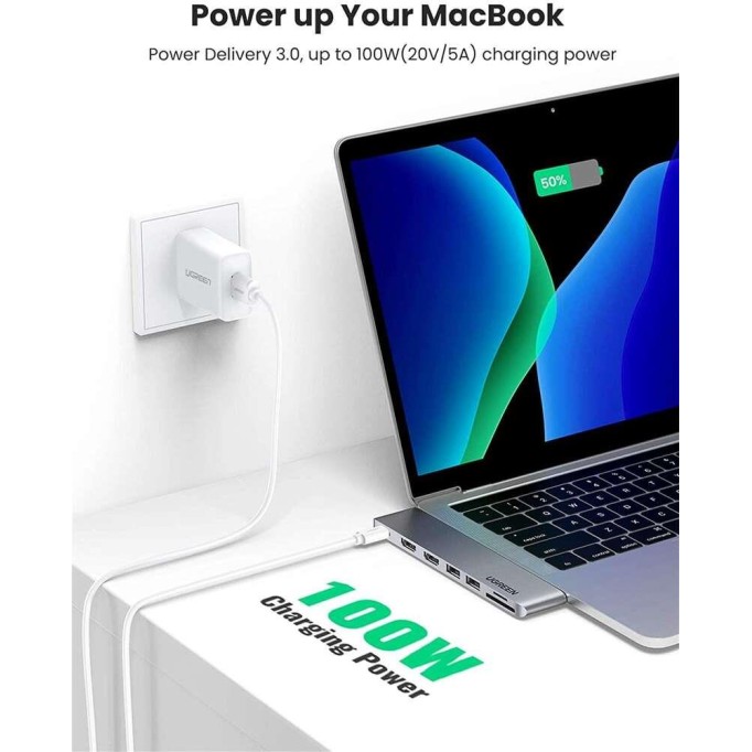 Ugreen Macbook Pro Air İçin Thunderbolt 3 Type-C HDMI USB 3.0 SD Kart Okuyucu Hub Adaptör Ugreen Macbook Pro Air İçin Thunderbolt 3 Type-C HDMI USB 3.0 SD Kart Okuyucu Hub Adaptör
