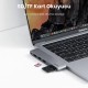 Ugreen MacBook Pro Air İçin Thunderbolt 3 Type-C HDMI USB 3.0 TF SD Kart Okuyucu HUB Adaptör