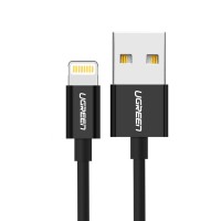 UGREEN MFI Lightning iPhone Şarj Kablosu Siyah 1 Metre