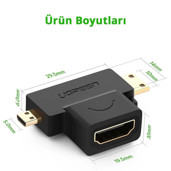 UGREEN Micro Mini HDMI Dönüştürücü Adaptör