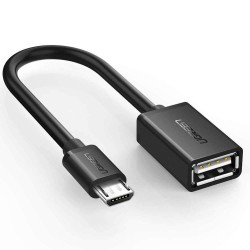 Siyah Ugreen Micro USB OTG Dönüştürücü Kablo Siyah