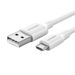 1 Metre UGREEN Micro USB Şarj ve Data Kablosu Beyaz 1 Metre