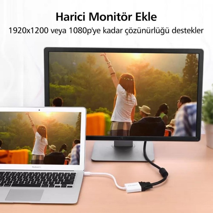Ugreen Mini DisplayPort Erkek to DVI-I (24+5) Dişi Dönüştürücü Adaptör