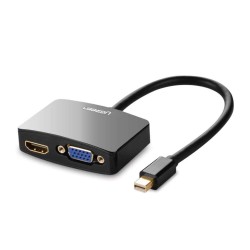 Siyah Ugreen Mini Displayport to HDMI VGA Dönüştürücü Siyah