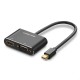 Ugreen Mini DisplayPort to VGA 4K HDMI Dönüştürücü Adaptör Siyah