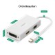 Ugreen Mini DP to HDMI DVI VGA Görüntü Dönüştürücü Adaptör Beyaz