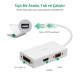 Ugreen Mini DP to HDMI DVI VGA Görüntü Dönüştürücü Adaptör Beyaz