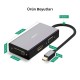 Ugreen Mini DP to HDMI DVI VGA Görüntü Dönüştürücü Adaptör Siyah