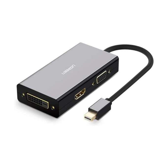 Ugreen Mini DP to HDMI DVI VGA Görüntü Dönüştürücü Adaptör Siyah