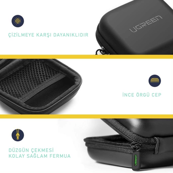 Ugreen Mini Kablo Kulaklık Koruyucu Organizer Taşıma Çantası